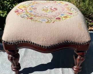 Needlepoint Foot Stool