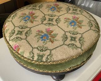 Needlepoint Foot Stool
