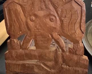 Carved Wooden Book Holder