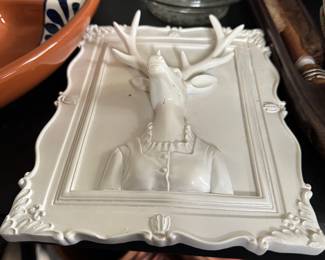 Figural Deer Head Wall Plaque