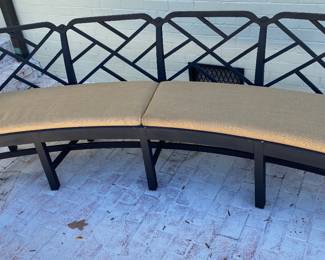 Large Teak Outdoor Settee