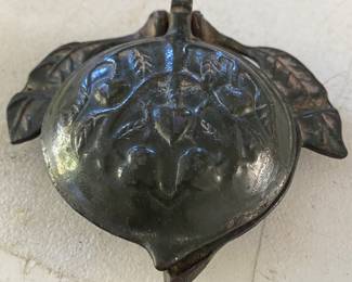 Old Metal Covered Ashtray