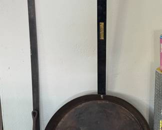 Large Cast Iron and Metal Pans