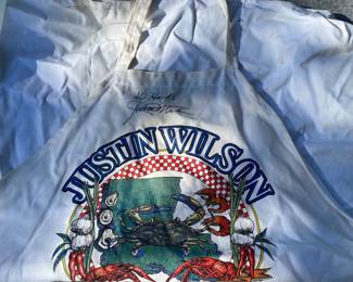 Autographed Justin Wilson Apron