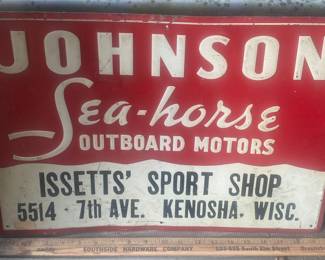 Old Johnson Sea-horse Outboard Motors Advertising Sign (Kenosha, Wisconsin)