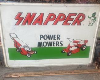 Vintage Snapper Power Mowers Advertising Sign