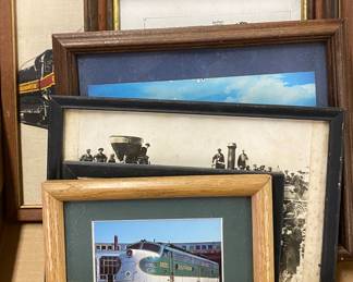 Framed Train Prints and Photographs