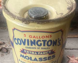 Double Sided Covington's 5 Gallon Molasses Can (American Molasses Co. Wilmington, N.C.)