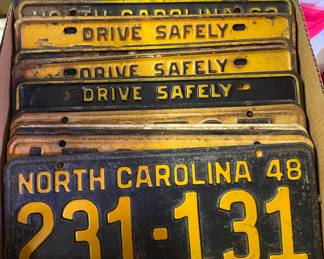 Older North Carolina License Plates