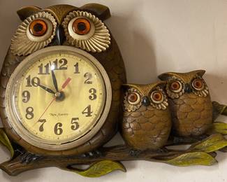Vintage Owl Clock