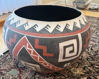 Native American Polyurethane pot  Signed 