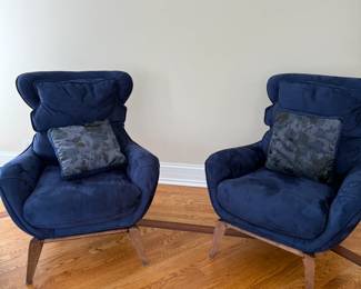 Pair of Blue Arm Chairs