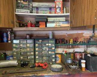 Tools, Nuts, Bolts, misc garage