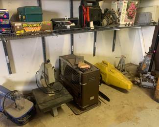 Band Saws, Heater, Chain Saws, Floor Jack, Jack Stands, Jump Starter, Circular Saw