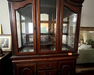 China cabinet with glass shelves