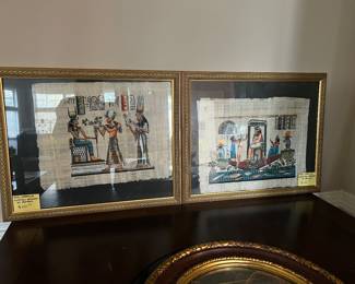 Adel Ghabour Egyptian artwork on papyrus