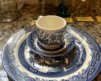 Churchill Blue Willow dish set