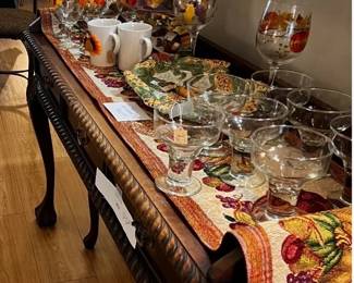 Thanksgiving stemware and Decor 