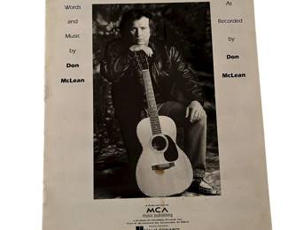 Sheet music for Don McLean's song "American Pie