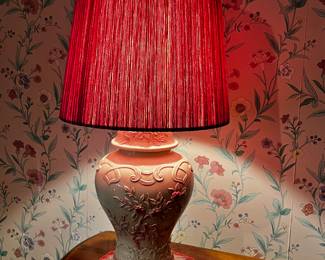 Vintage French Ceramic Table Lamp, one of a pair