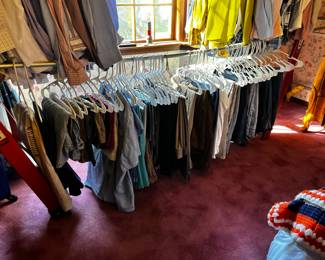Just a sampling of hundreds of men's pants
