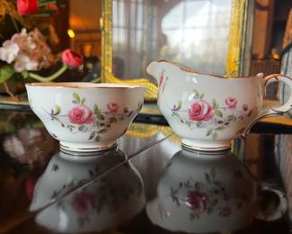 Vintage Melba China Creamer and Sugar Bowl