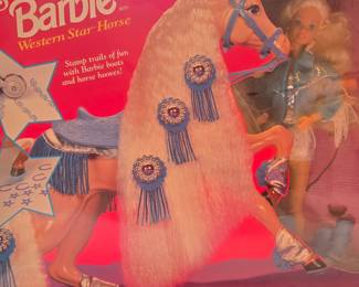 1993 Vintage Western Stampin' Barbie & Western Star Horse 