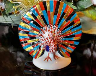 Beautiful Herend Reserve Collection Proud Peacock Figurine, hand painted from Hungary.  