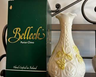 Vintage Belleek Porcelain Vase 