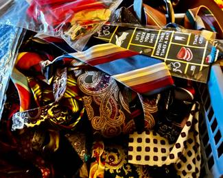 Bin of vintage men's ties