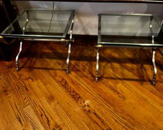 Vintage Pair 1960s Italian Ram's Head End Tables