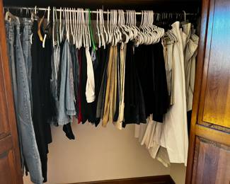 Another closet of women's jeans and pants