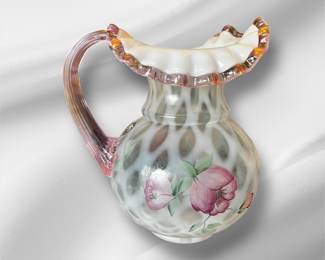 Vintage Fenton Rose Pitcher
