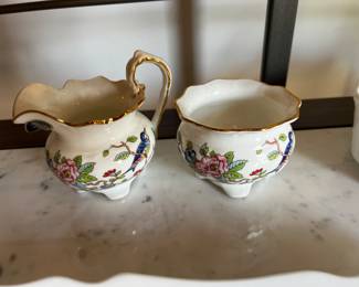 Set Aynsley Pembroke Creamer and Open Sugar Bowl Set