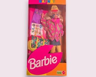 Vintage Naf Naf Barbie Travel Doll 1993