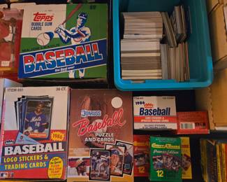 Collectible Vintage Baseball Cards, many still sealed
