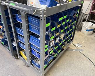 Parts bins and cart - $125