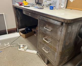 Vintage Steel Desk with key - $150
