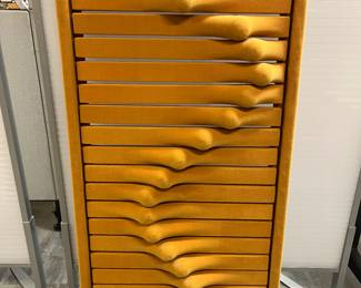 Original sculpture by Thomas Newhouse titled, “Surface Development I.” Signed and dated (12/74) by Newhouse on back of sculpture.
