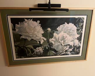 “Peonies,” by Michigan artist Mark Bonnette. Signed and numbered (#2/10) by Bonnette.