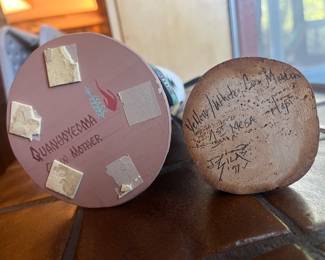 Signatures and addl. info for sculptures shown in the preceding photo.