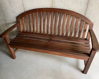 Smith & Hawken teakwood bench.