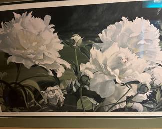 “Peonies,” by Michigan artist Mark Bonnette. Signed and numbered (#2/10) by Bonnette.
