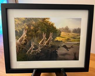 Large selection of framed art.