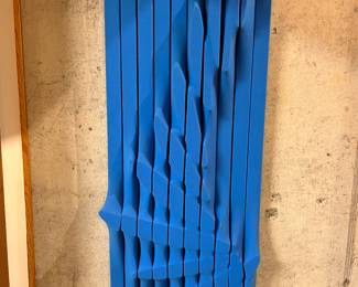 Original sculpture by Thomas Newhouse titled, “Surface Development XXV.” Signed and dated (11/76) by Newhouse on back of sculpture.