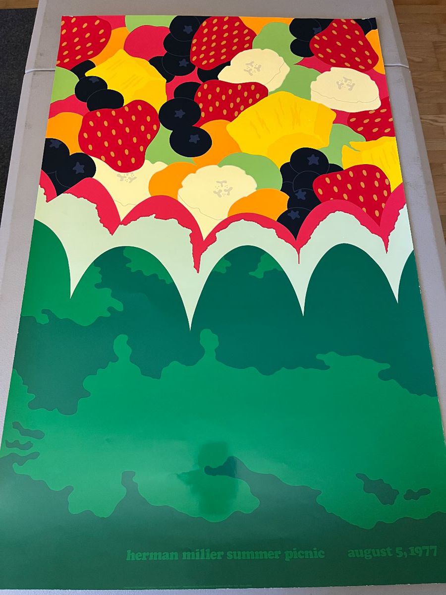 ハーマンミラーsummer picnic herman miller Herman Miller Summer Picnic Poster: Mid-century Modern Art