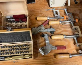 Hand planers; letter punches.