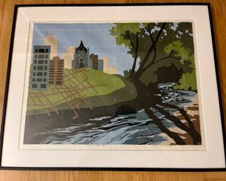 “East to Battle Creek, signed, dated and numbered (#1/8) by artist Emily Gray Koehler.