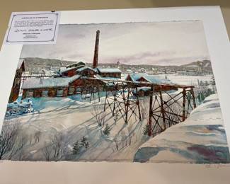 Epson giclee print by Peter Jablokow titled “Quincy In Winter.” Signed and numbered limited edition  (#1/200).