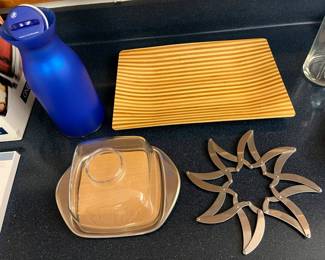 Nice selection of kitchenware and pieces for entertaining, including an Alessi Augh expanding trivet.